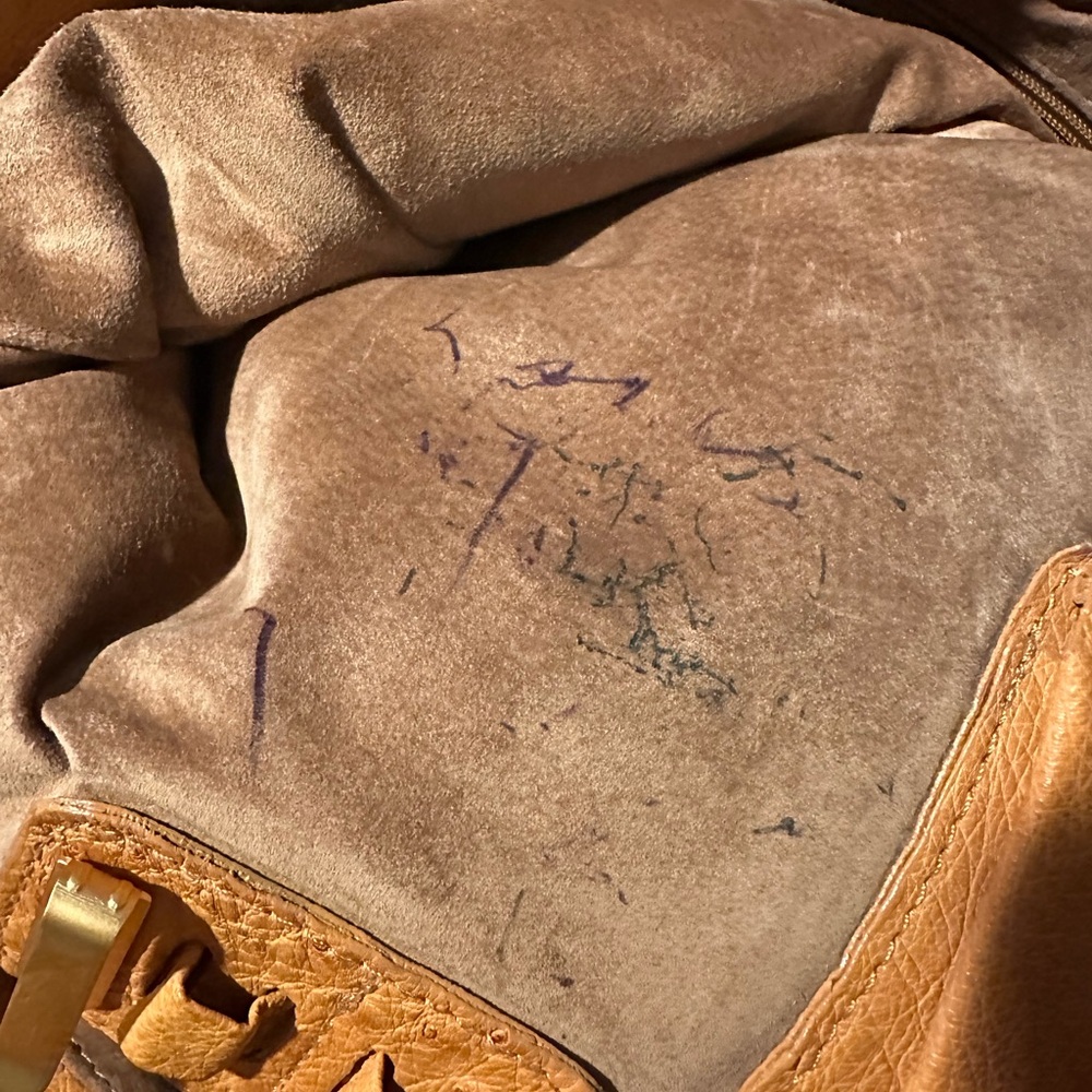 Fatto A Mano Carlos Falchi Ostrich Leather Tote - Picture 9 of 9
